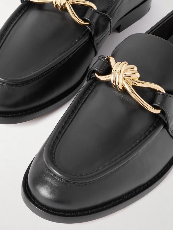 Astaire Knot-Detailed Leather Loafers - CU Astaire Knot-Detailed Leather Loafers - CU