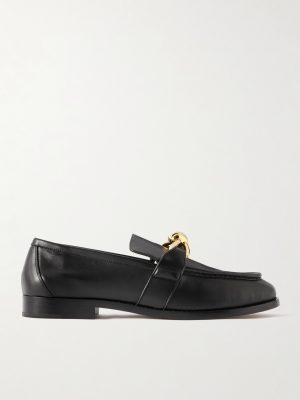 Astaire Knot-Detailed Leather Loafers