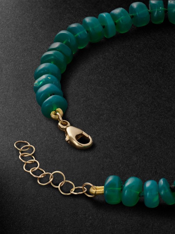 Jumbo 14-Karat Gold Opal Beaded Bracelet - BK Jumbo 14-Karat Gold Opal Beaded Bracelet - BK