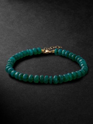 Jumbo 14-Karat Gold Opal Beaded Bracelet