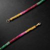 Dark Rainbow Gold Sapphire Beaded Necklace - BK Dark Rainbow Gold Sapphire Beaded Necklace - BK