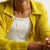 Dark Rainbow Gold Sapphire Beaded Necklace - OU Dark Rainbow Gold Sapphire Beaded Necklace - OU