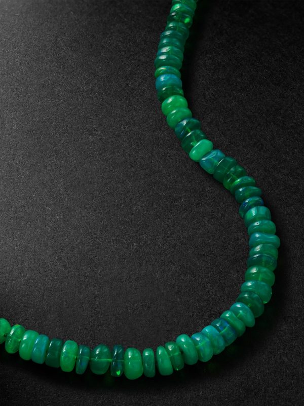 Jumbo Gold Opal Beaded Necklace - CU Jumbo Gold Opal Beaded Necklace - CU