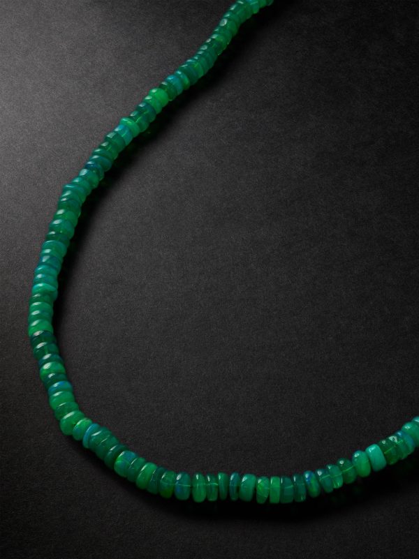 Jumbo Gold Opal Beaded Necklace Jumbo Gold Opal Beaded Necklace