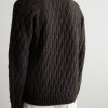 Cable-Knit Wool Cardigan - BK