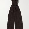 Cable-Knit Wool Scarf