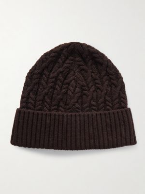 Cable-Knit Wool Beanie