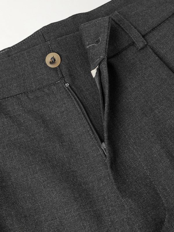 Straight-Leg Pleated Super 130s Wool Suit Trousers - E1 Straight-Leg Pleated Super 130s Wool Suit Trousers - E1