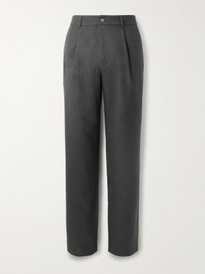 Straight-Leg Pleated Super 130s Wool Suit Trousers Straight-Leg Pleated Super 130s Wool Suit Trousers