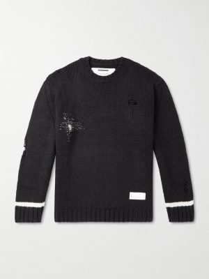 Savage Embroidered Woven Sweater Savage Embroidered Woven Sweater