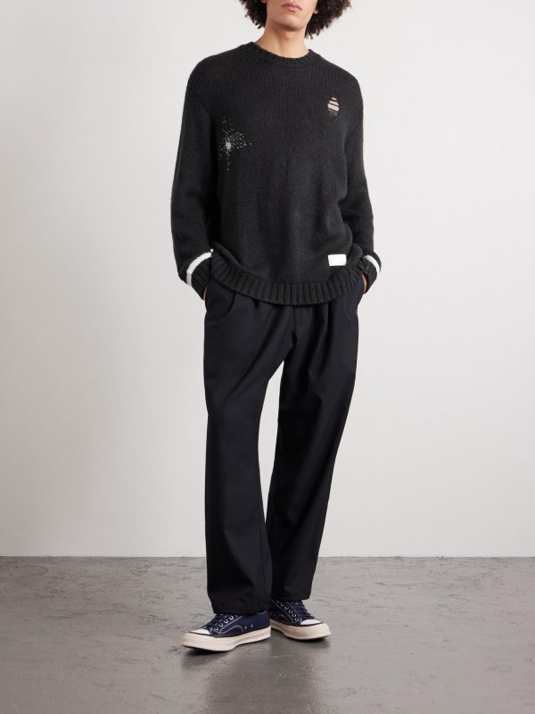 Savage Embroidered Woven Sweater - OU Savage Embroidered Woven Sweater - OU