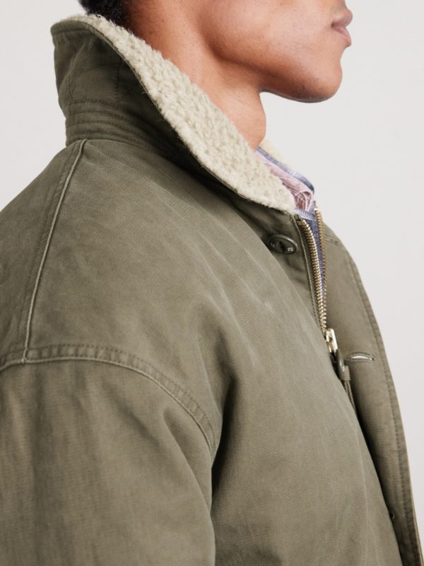 N-1 Fleece-Trimmed Logo-Print Padded Cotton Jacket - CU N-1 Fleece-Trimmed Logo-Print Padded Cotton Jacket - CU