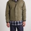 N-1 Fleece-Trimmed Logo-Print Padded Cotton Jacket - FR N-1 Fleece-Trimmed Logo-Print Padded Cotton Jacket - FR