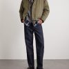 N-1 Fleece-Trimmed Logo-Print Padded Cotton Jacket - OU N-1 Fleece-Trimmed Logo-Print Padded Cotton Jacket - OU