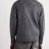 Logo-Appliquéd Brushed Cardigan - BK Logo-Appliquéd Brushed Cardigan - BK