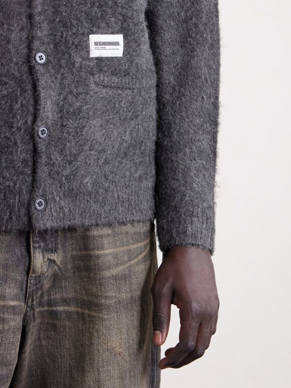 Logo-Appliquéd Brushed Cardigan - CU Logo-Appliquéd Brushed Cardigan - CU