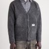 Logo-Appliquéd Brushed Cardigan - FR Logo-Appliquéd Brushed Cardigan - FR