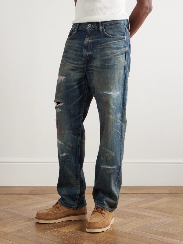 Savage Wide-Leg Distressed Jeans - FR Savage Wide-Leg Distressed Jeans - FR