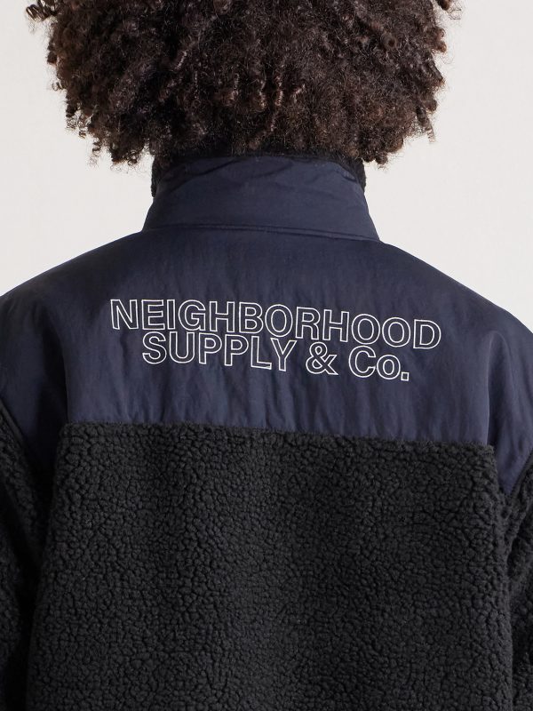 Logo-Embroidered Shell-Trimmed Fleece Jacket - CU
