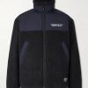 Logo-Embroidered Shell-Trimmed Fleece Jacket
