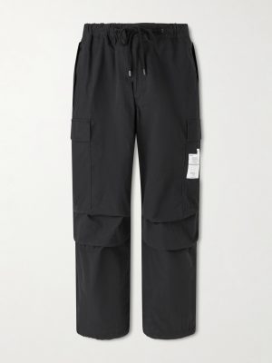 Wide-Leg Cotton-Blend Ripstop Drawstring Cargo Trousers Wide-Leg Cotton-Blend Ripstop Drawstring Cargo Trousers