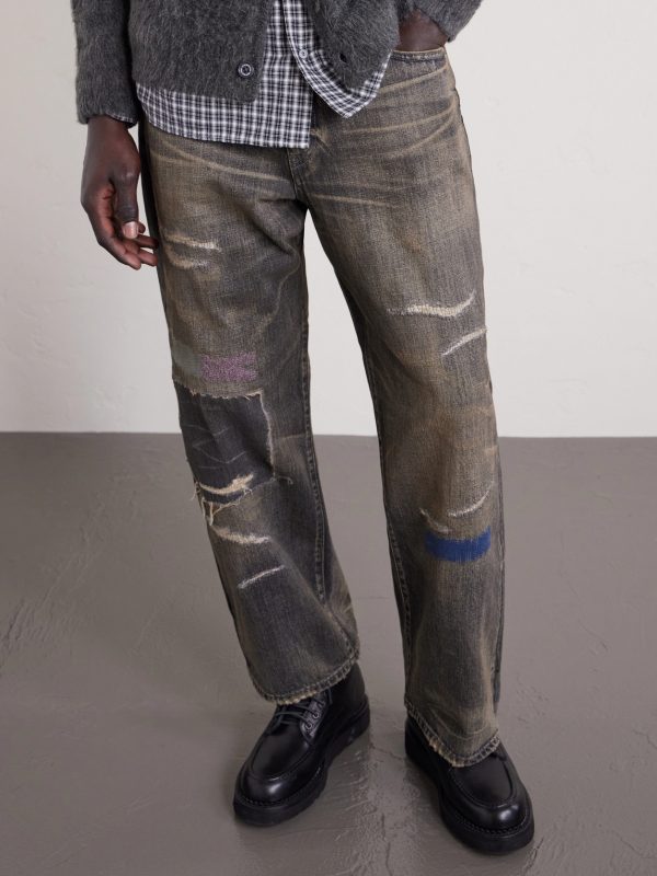 Savage Distressed Wide-Leg Jeans - CU Savage Distressed Wide-Leg Jeans - CU