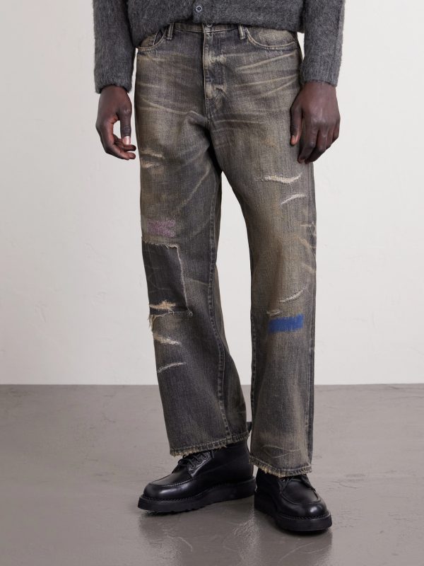 Savage Distressed Wide-Leg Jeans - FR Savage Distressed Wide-Leg Jeans - FR