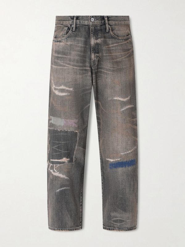 Savage Distressed Wide-Leg Jeans Savage Distressed Wide-Leg Jeans