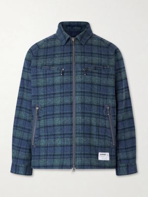 Padded Checked Cotton-Drill Blouson Jacket Padded Checked Cotton-Drill Blouson Jacket
