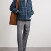 Padded Checked Cotton-Drill Blouson Jacket - OU