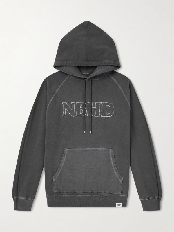 Logo-Embroidered Pigment-Dyed Cotton-Jersey Hoodie Logo-Embroidered Pigment-Dyed Cotton-Jersey Hoodie