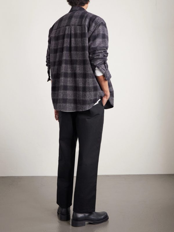 Cropped Wide-Leg Cotton-Twill Trousers - BK Cropped Wide-Leg Cotton-Twill Trousers - BK