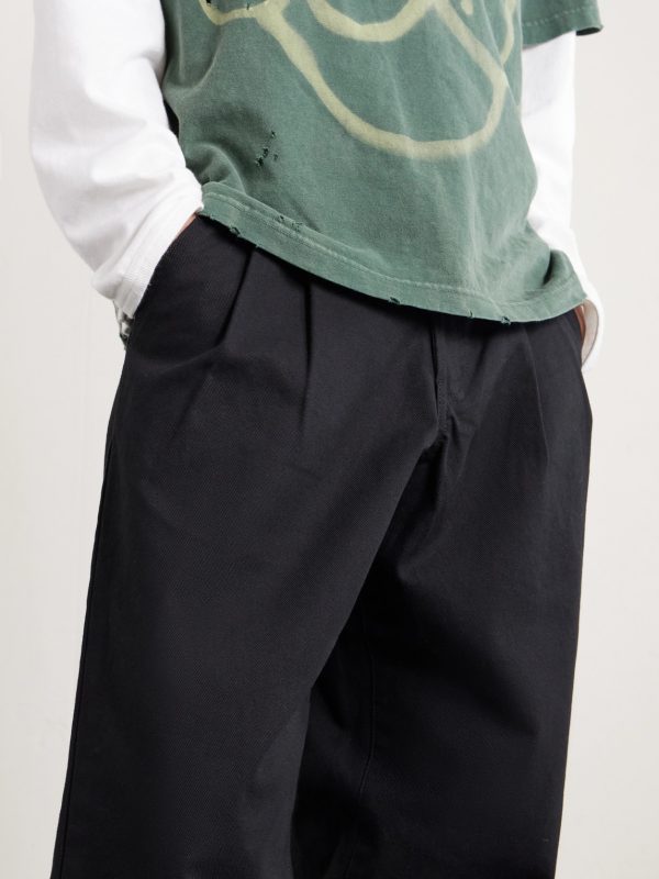 Cropped Wide-Leg Cotton-Twill Trousers - CU Cropped Wide-Leg Cotton-Twill Trousers - CU