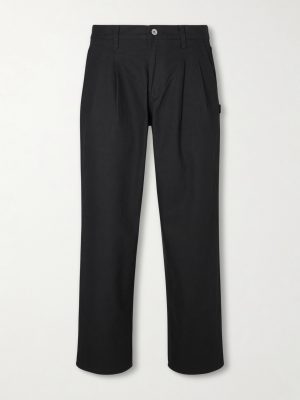Cropped Wide-Leg Cotton-Twill Trousers Cropped Wide-Leg Cotton-Twill Trousers
