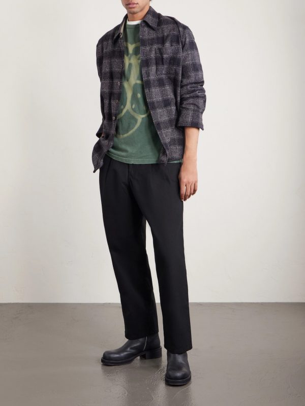 Cropped Wide-Leg Cotton-Twill Trousers - OU Cropped Wide-Leg Cotton-Twill Trousers - OU