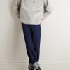 Hickory Striped Cotton Half-Zip Overshirt - OU Hickory Striped Cotton Half-Zip Overshirt - OU