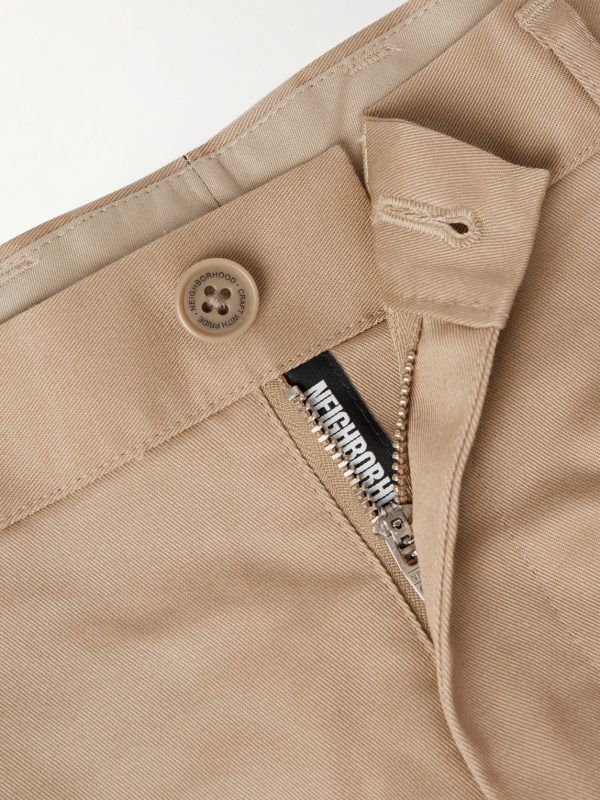 Two Tuck Straight-Leg Cotton-Blend Trousers - E1 Two Tuck Straight-Leg Cotton-Blend Trousers - E1