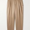 Two Tuck Straight-Leg Cotton-Blend Trousers Two Tuck Straight-Leg Cotton-Blend Trousers