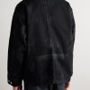 Corduroy-Trimmed Paint-Splattered Denim Jacket - BK Corduroy-Trimmed Paint-Splattered Denim Jacket - BK