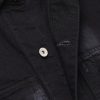 Corduroy-Trimmed Paint-Splattered Denim Jacket - CU Corduroy-Trimmed Paint-Splattered Denim Jacket - CU