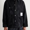 Corduroy-Trimmed Paint-Splattered Denim Jacket - FR Corduroy-Trimmed Paint-Splattered Denim Jacket - FR