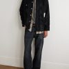 Corduroy-Trimmed Paint-Splattered Denim Jacket - OU Corduroy-Trimmed Paint-Splattered Denim Jacket - OU