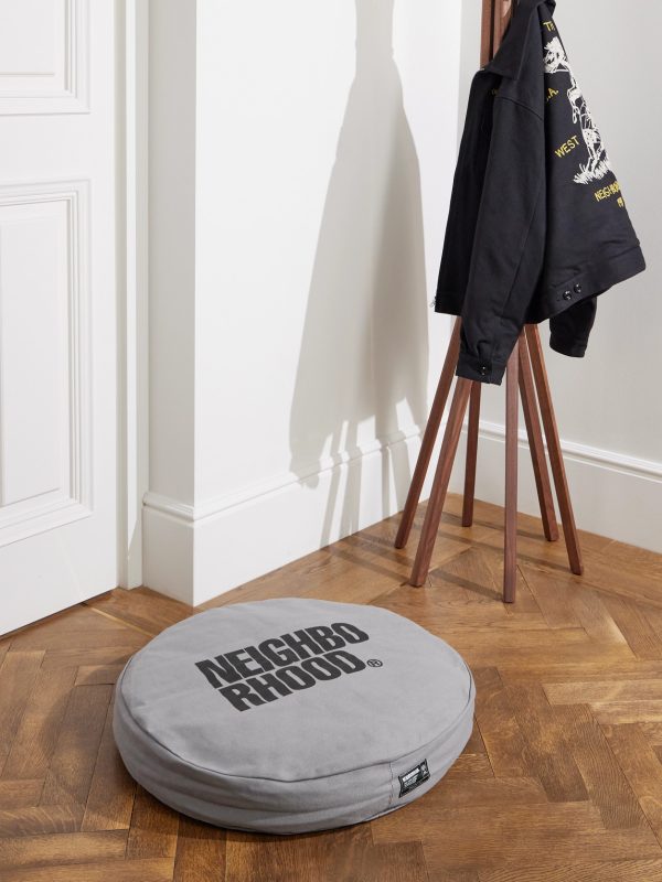 Circle Logo-Print Cotton-Canvas Dog Bed - OU Circle Logo-Print Cotton-Canvas Dog Bed - OU