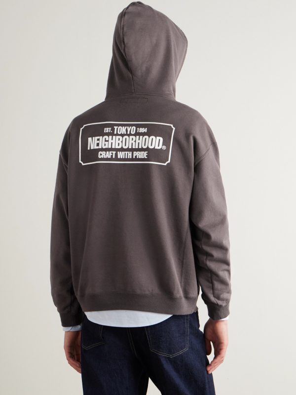 Logo-Print Cotton-Jersey Half-Zip Hoodie - BK Logo-Print Cotton-Jersey Half-Zip Hoodie - BK