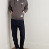 Logo-Print Cotton-Jersey Half-Zip Hoodie - OU Logo-Print Cotton-Jersey Half-Zip Hoodie - OU