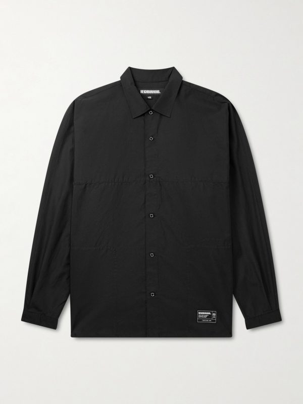 Dolman Logo-Appliquéd Cotton Shirt
