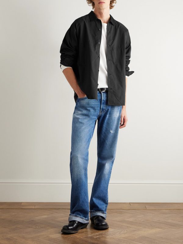Dolman Logo-Appliquéd Cotton Shirt - OU