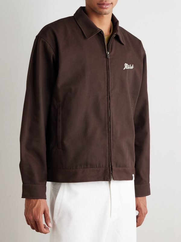 Cropped Logo-Embroidered Twill Jacket - FR Cropped Logo-Embroidered Twill Jacket - FR
