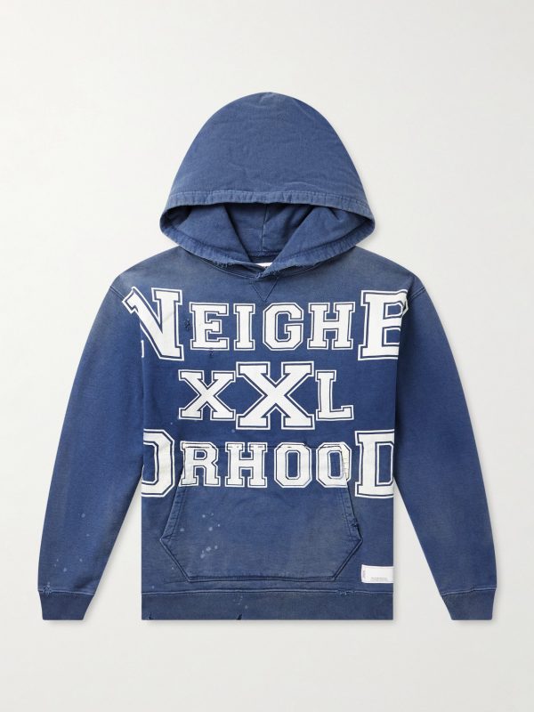 Savage Logo-Print Distressed Cotton-Jersey Hoodie