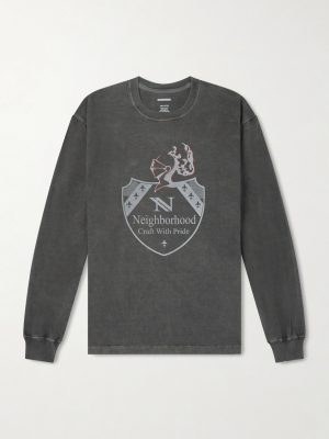 Logo-Print Pigment-Dyed Cotton-Jersey T-Shirt